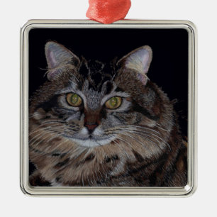 Maine-Waschbär-Katzen-Kunst-Verzierung Ornament Aus Metall