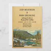 Maine Wedding Einladung Vintage Natur