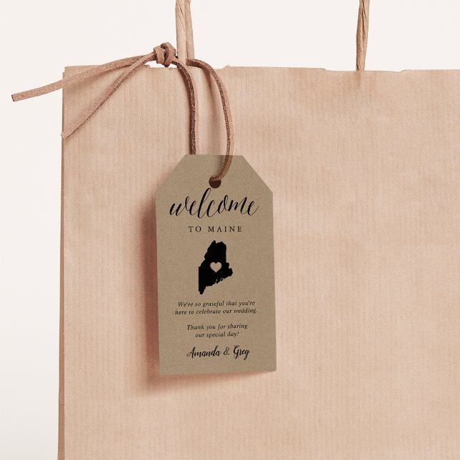 Maine Wedding Willkommen Geschenkanhänger (Von Creator hochgeladen)