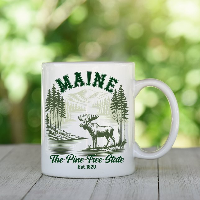 Maine Wilderness Scenic Forest Design Kaffeetasse (Von Creator hochgeladen)