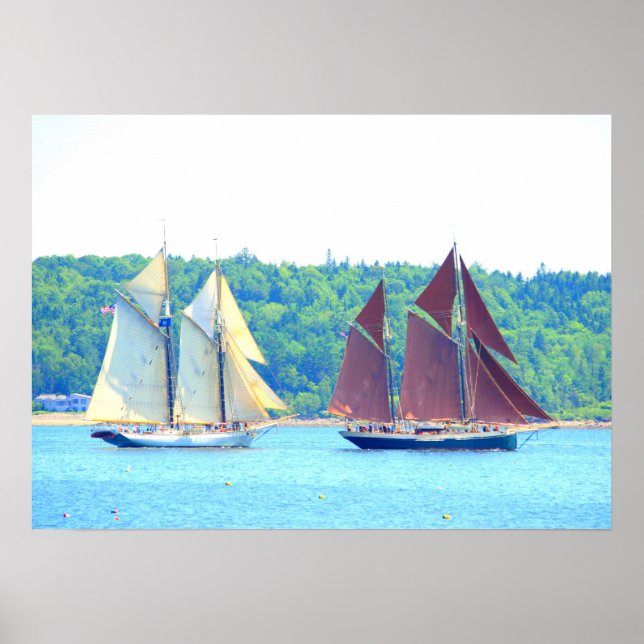 Maine Windjammers Segeln Poster (Vorne)