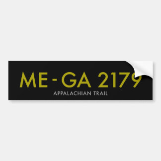 Maine zu Georgia 2179 Meilen - appalachische Spur Autoaufkleber