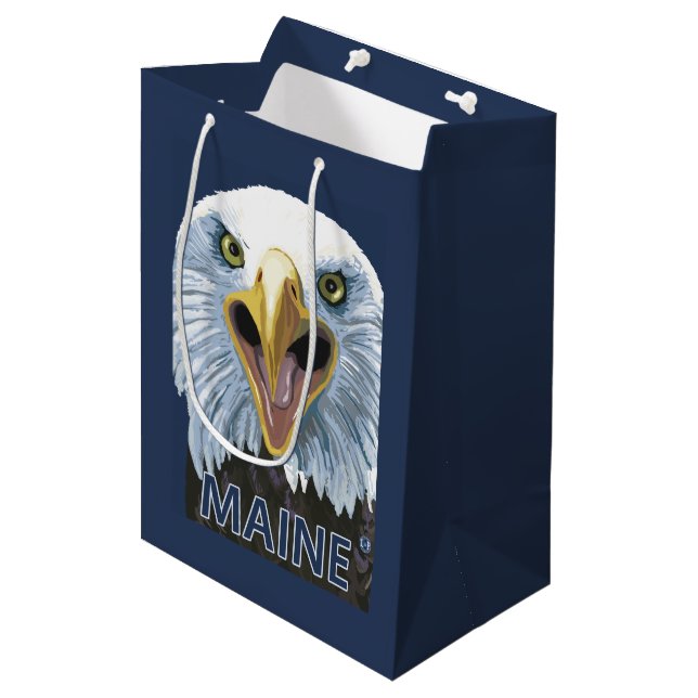 MaineEagle herauf nahes Mittlere Geschenktüte (Vorderseite Schrägansicht)