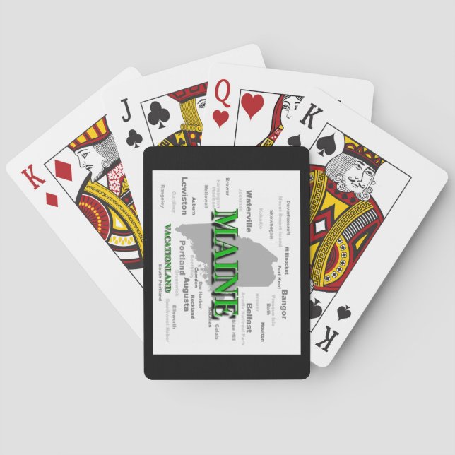 Mainegroßstadt-und -stadtStaatsstolz-Karte Spielkarten (Rückseite)