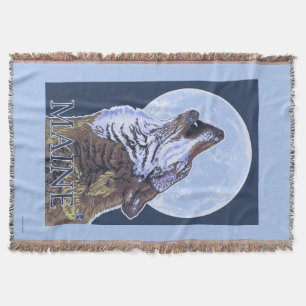 MaineHowling Wolf Decke