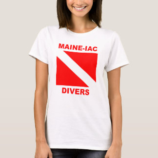 Maineiac Divers Dive Flag Logo Womens Classic T-Sh T-Shirt