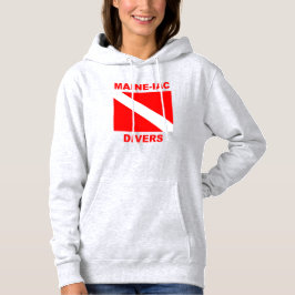 Maineiac Divers Dive Flag Logo Womens Sweatsirrt Hoodie