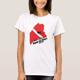 Maineiac Divers Silhouette Design Frauen T-Shirt