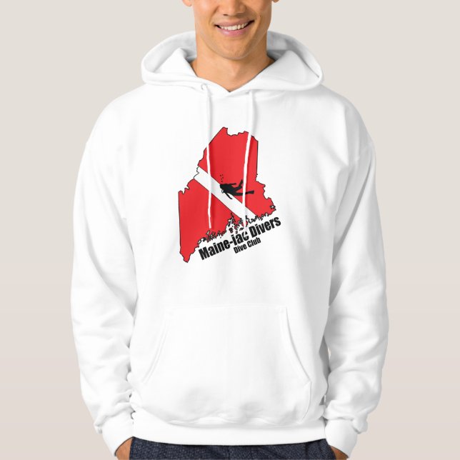 Maineiac Divers Silhouette Weißes Pullover (Vorderseite)