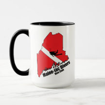 Maineiac Divers Sillhouette Logo 15 oz Tasse