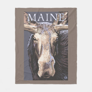 MaineMoose herauf nahes Fleecedecke