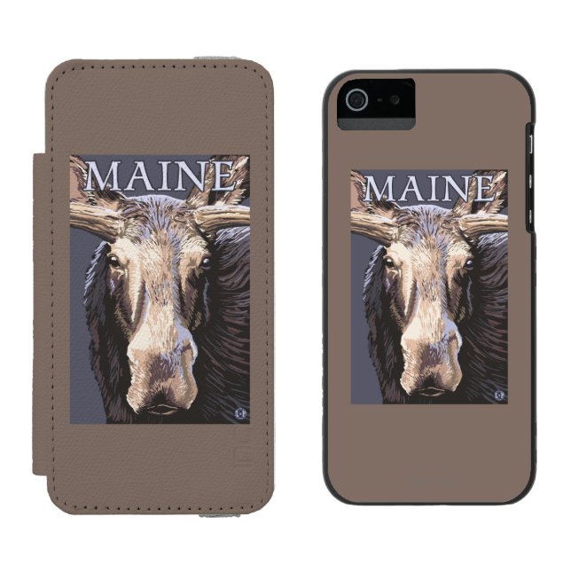 MaineMoose herauf nahes Incipio iPhone Geldbeutel-Hülle (Seite an Seite)