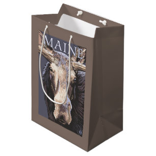 MaineMoose herauf nahes Mittlere Geschenktüte