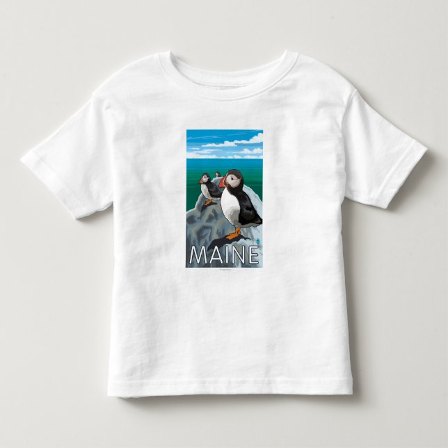 MainePuffins Szene Kleinkind T-shirt (Vorderseite)