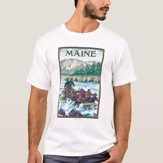 MaineRiver, das Szene flößt T-Shirt (Vorderseite)
