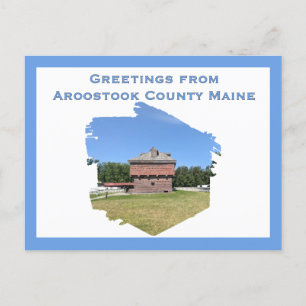 Maines Aroostook-Kriegsblockhaus in Fort Kent Postkarte