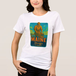 Maines lebendiges künstlerisches T-Shirt-Design!  Tri-Blend Shirt