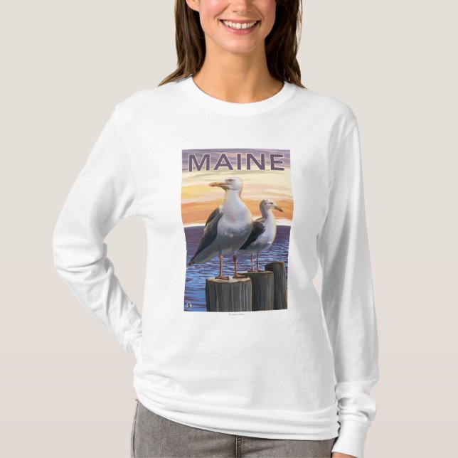 MaineSea betrügt Szene T-Shirt (Vorderseite)