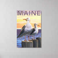 MaineSea Gulls Scene