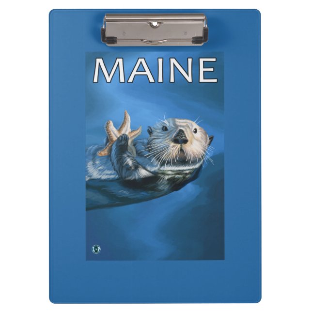 MaineSea Otter-Szene Klemmbrett (Vorderseite)