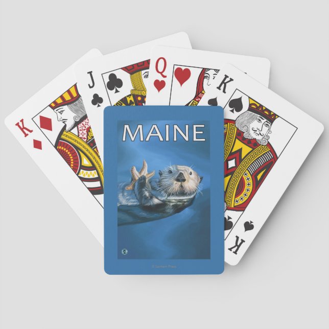MaineSea Otter-Szene Spielkarten (Rückseite)