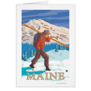 MaineSkier tragende Skis