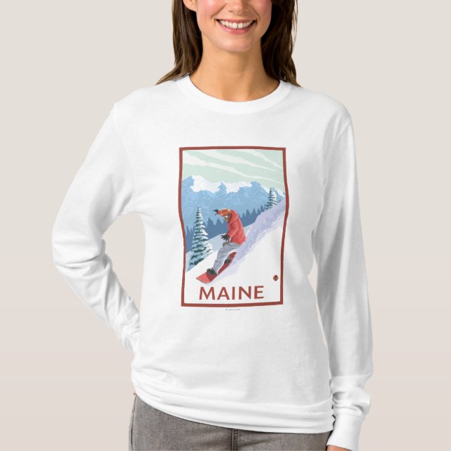 MaineSnowboarder Szene T-Shirt (Vorderseite)