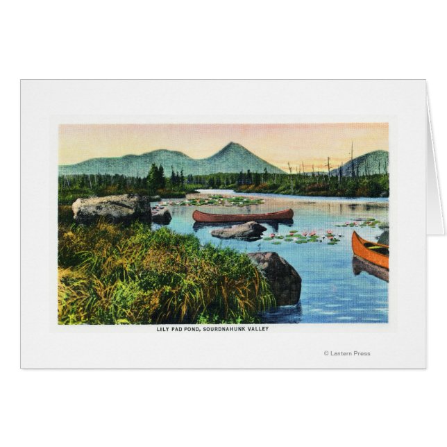 MaineSourdnahunk Valley Lily Pad Pond Pond Scene (Vorderseite (Horizontal))