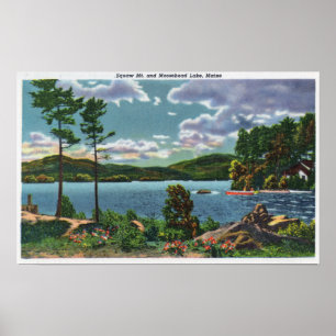 MaineView des Squaw-Berges und des Moosehead Sees Poster