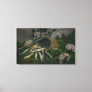 MaineView of a Nice Catch of Maine Lake Foreut Leinwanddruck