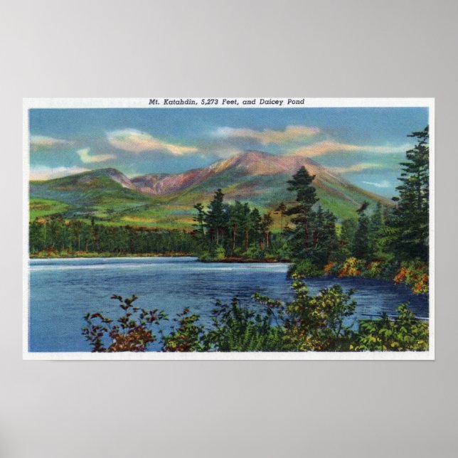 MaineView von Katahdin und Daicey Pond Poster (Vorne)