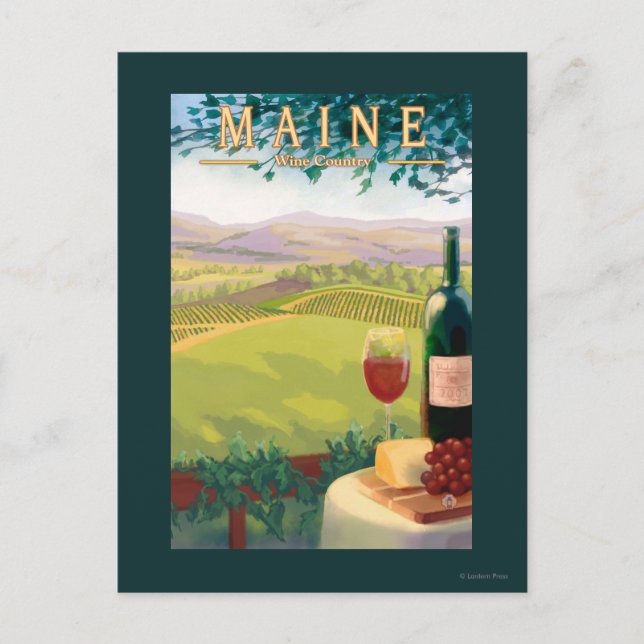 MaineWine Country Scene Postkarte (Vorderseite)