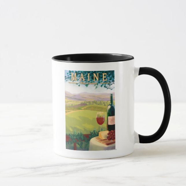 MaineWine Country Scene Tasse (Rechts)