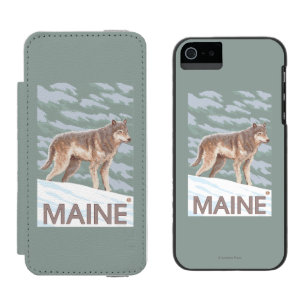 MaineWolf Szene Incipio Watson™ iPhone 5 Geldbörsen Hülle