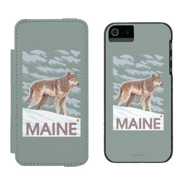 MaineWolf Szene Incipio iPhone Geldbeutel-Hülle (Seite an Seite)
