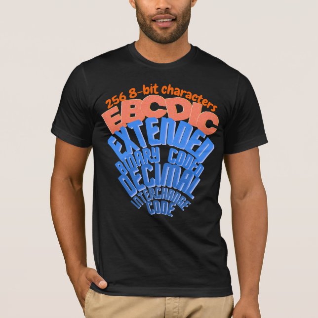 Mainframe-codierter Zeichensatz EBCDIC T-Shirt (Vorderseite)