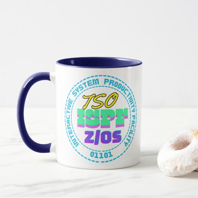 Mainframe-TSO-ISPF-Interaktivsystem Tasse (Mit Donut)