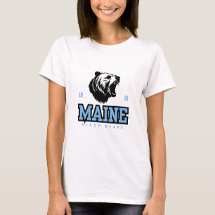 Mainschwarze Bären - Furchtloser Baseballgeist T-Shirt