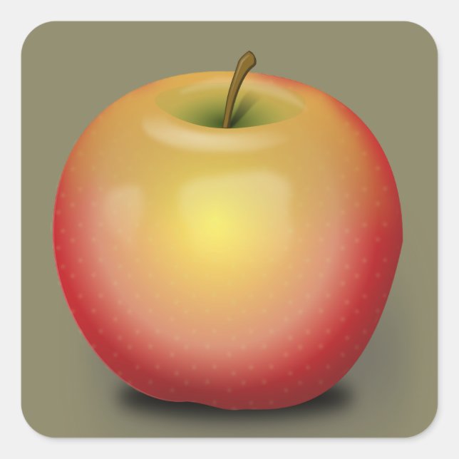 Maintosh Apple Quadratischer Aufkleber (Vorderseite)