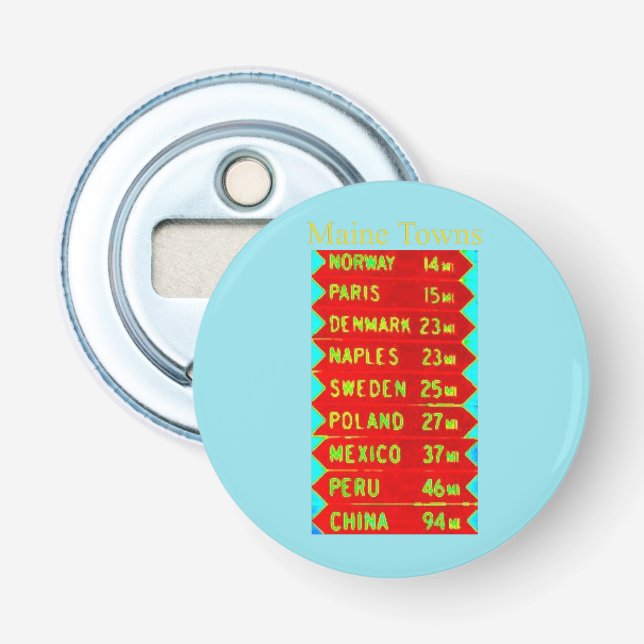 Maintown Sign Thunder_Cove Flaschenöffner (Vorderseite)