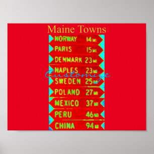Maintown Sign Thunder_Cove Poster