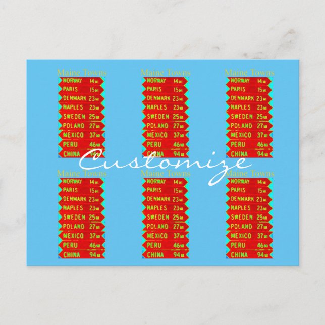 Maintown Sign Thunder_Cove Postkarte (Vorderseite)