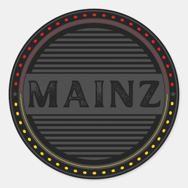 Mainz City Pride Emblem – German Identity Runder Aufkleber (Vorderseite)