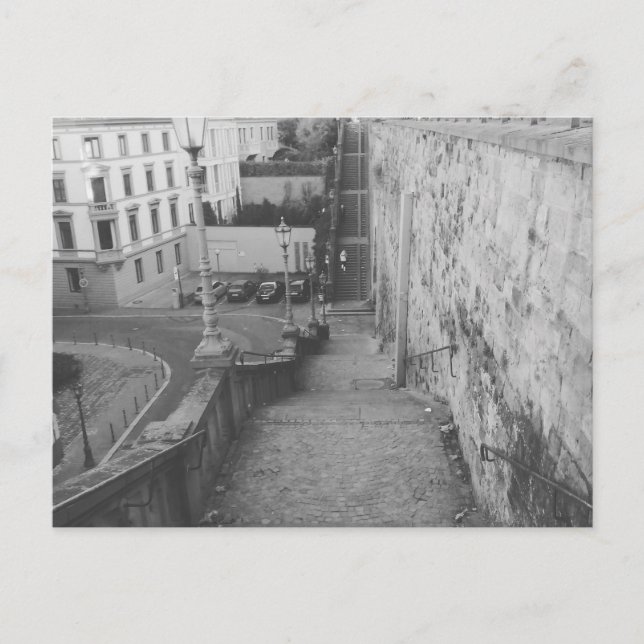 Mainz Deutschland Schwarz-Weiß-Stände Postkarte (Vorderseite)