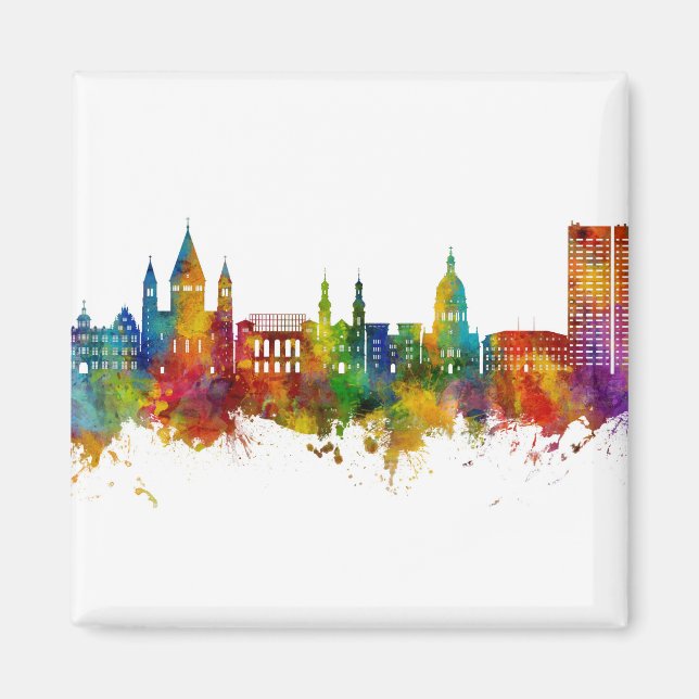 Mainz Deutschland Skyline Magnet (Vorne)