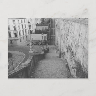 Mainz Deutschland Treppe in Schwarz-Weiß Postkarte
