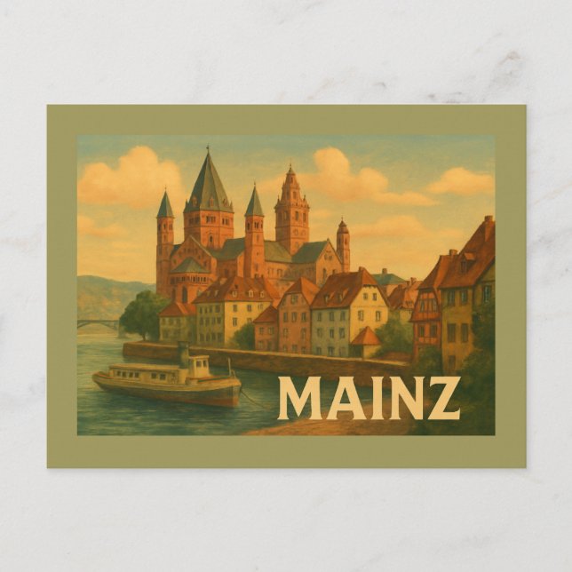 Mainz Germany City Art Postkarte (Vorderseite)