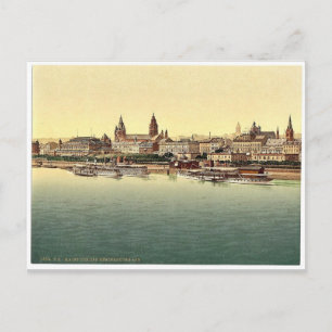 Mainz, von der Rheinbrücke, dem Rhein, Deutschland Postkarte