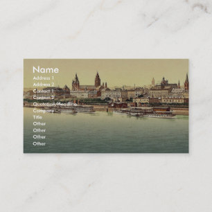 Mainz von der Rheinbrücke, dem Rhein, Deutschland Visitenkarte