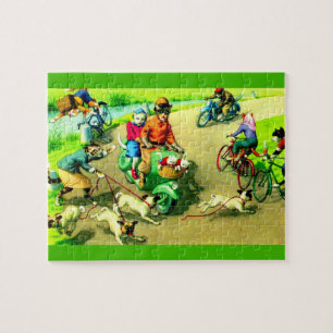 Mainzer-Katzen auf Motorrädern und Fahrrädern Puzzle